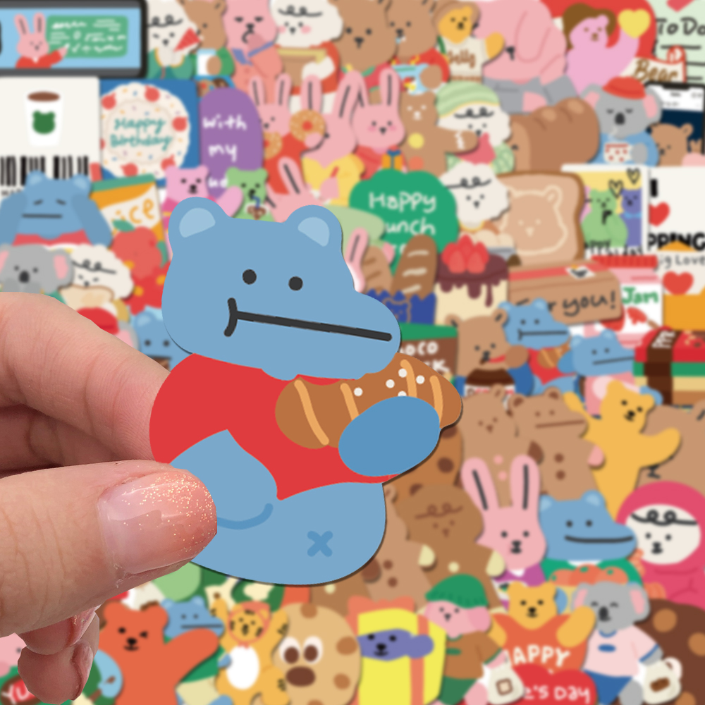 100/200pcs Cute Korean Bear St - Bear Canister บทวิจารณ์และราคา