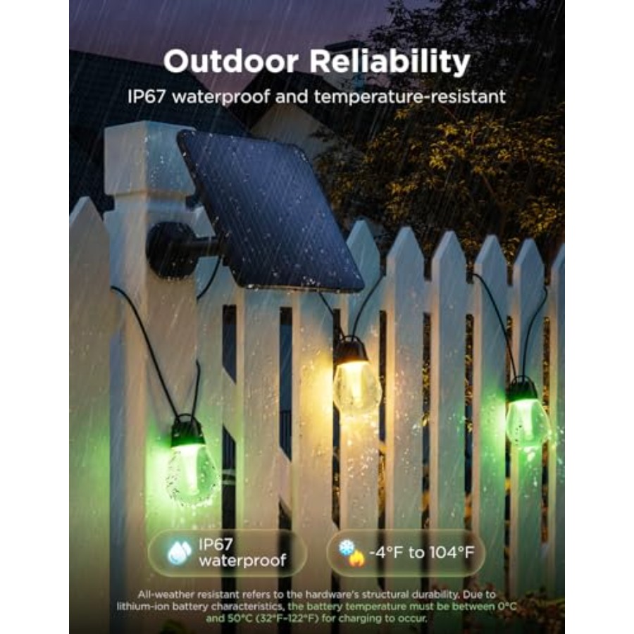 Outdoor Solar String Lights 33 - Outdoor Camping Lights String บทวิจารณ์และราคา