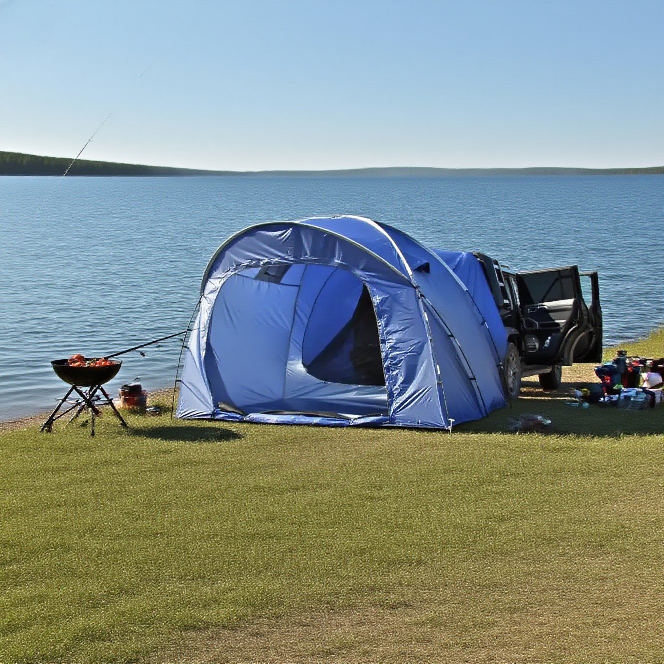 6 Person SUV Tailgate Tent - D - Outdoor Camping Tent Waterproof บทวิจารณ์และราคา