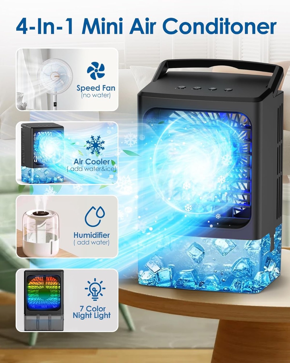 Mini Air Conditioner, Portable - Camping Quiet บทวิจารณ์และราคา