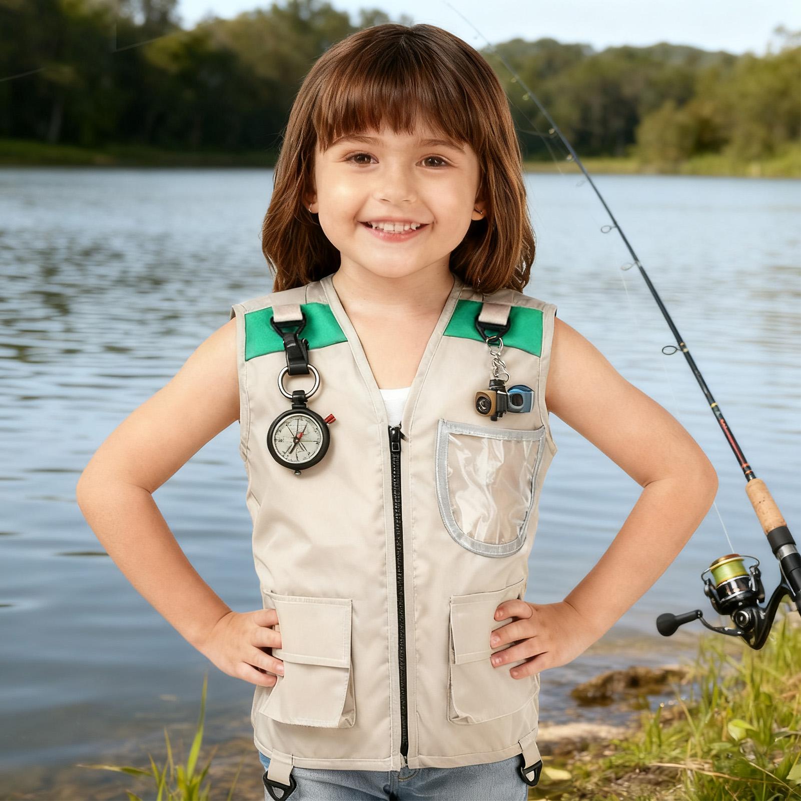 Kids Cargo Vest Sleeveless Cos - Outdoor Camping Kids Activities บทวิจารณ์และราคา