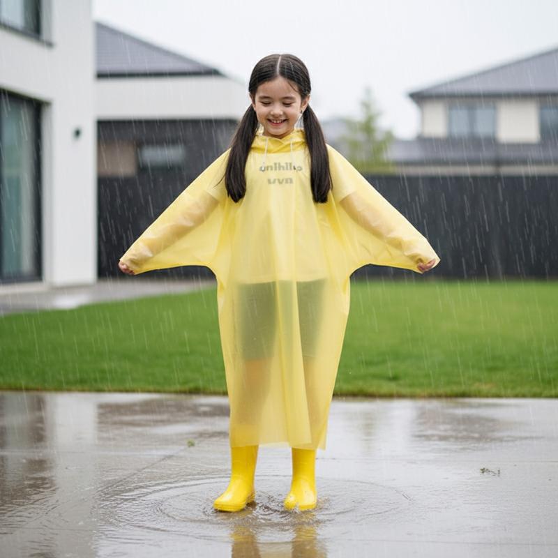 Disposable Long Kids Raincoat  - Outdoor Camping Kids Activities บทวิจารณ์และราคา