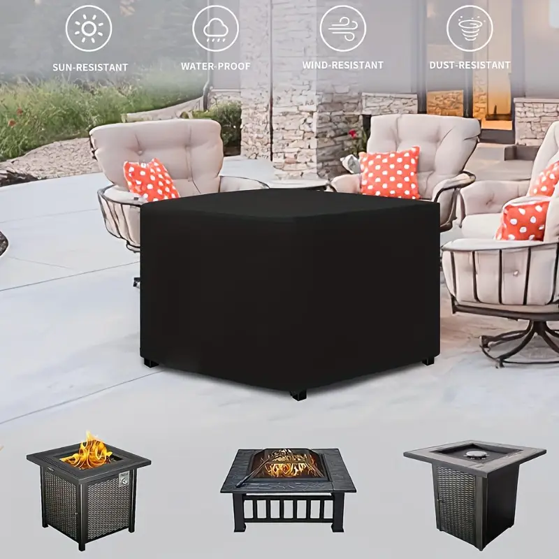 Waterproof Square Fire Pit Cov - Camping Quiet บทวิจารณ์และราคา