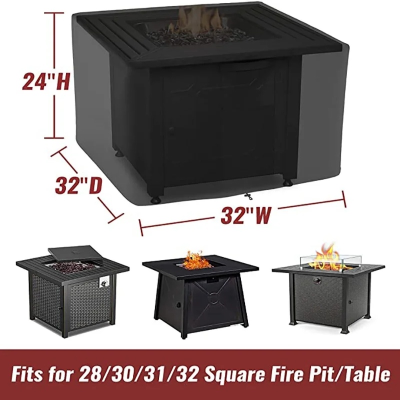Waterproof Square Fire Pit Cov - Camping Quiet บทวิจารณ์และราคา