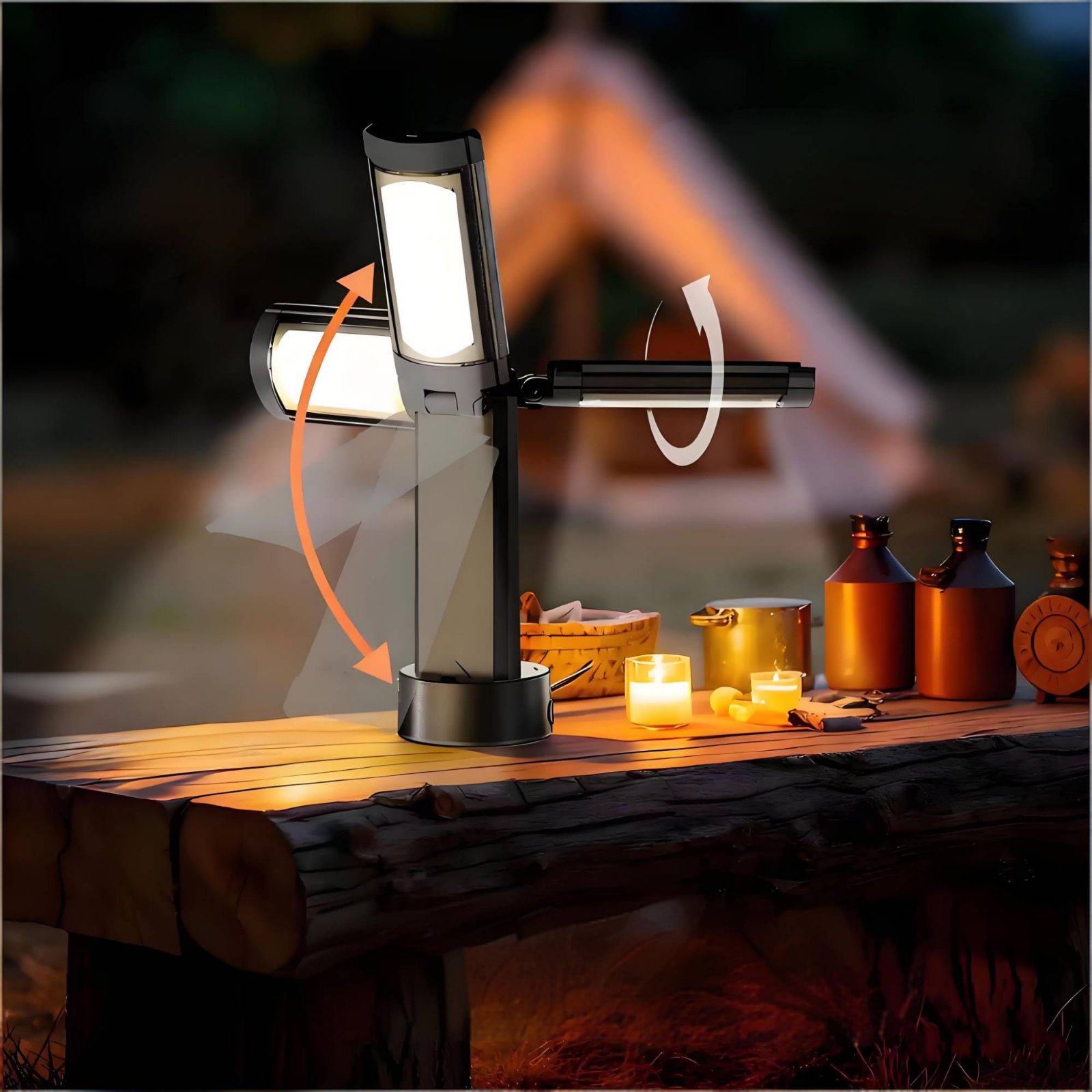 Telescopic Tent Lamp Adjustabl - Outdoor Camping Light Portable บทวิจารณ์และราคา