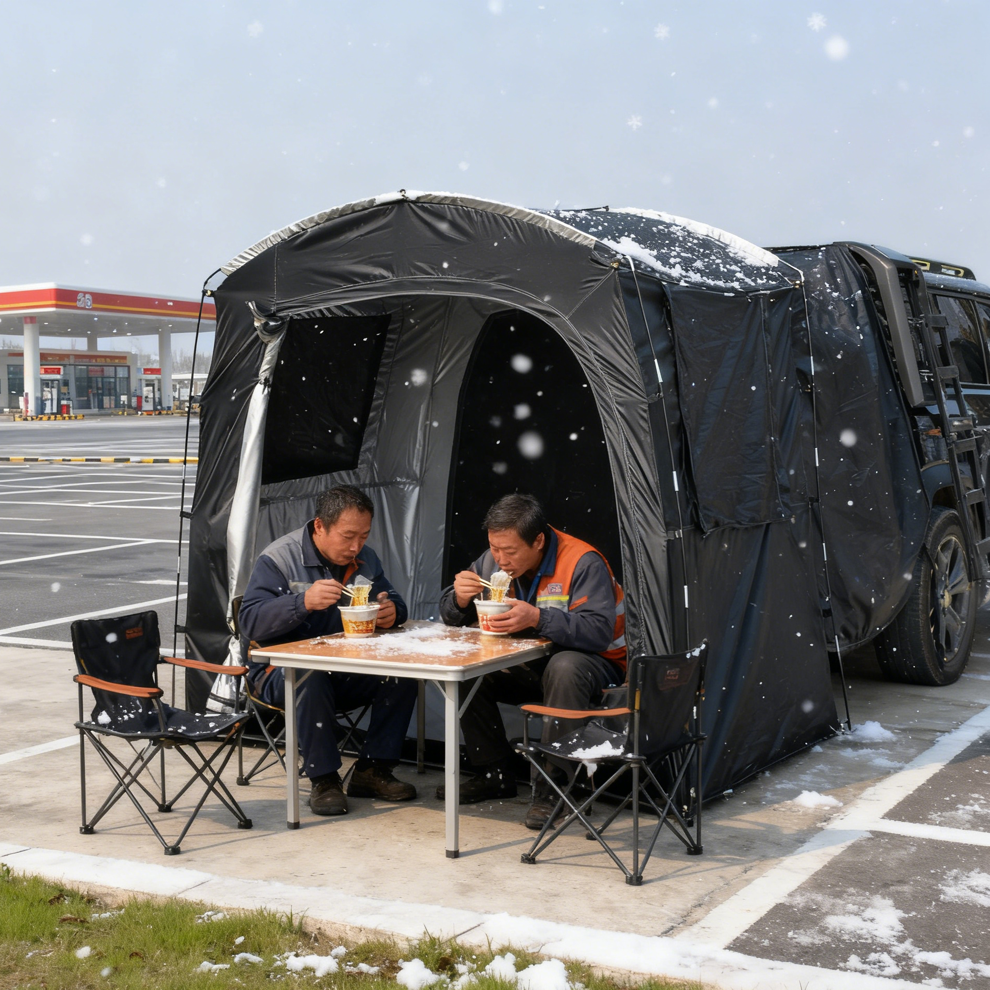2-Person SUV Rear Tent Annex w - Outdoor Camping Car Tail Tent บทวิจารณ์และราคา