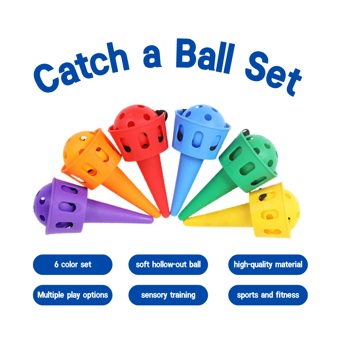 6pcs Catch a Ball Set,Champion - Outdoor Camping Kids Activities บทวิจารณ์และราคา