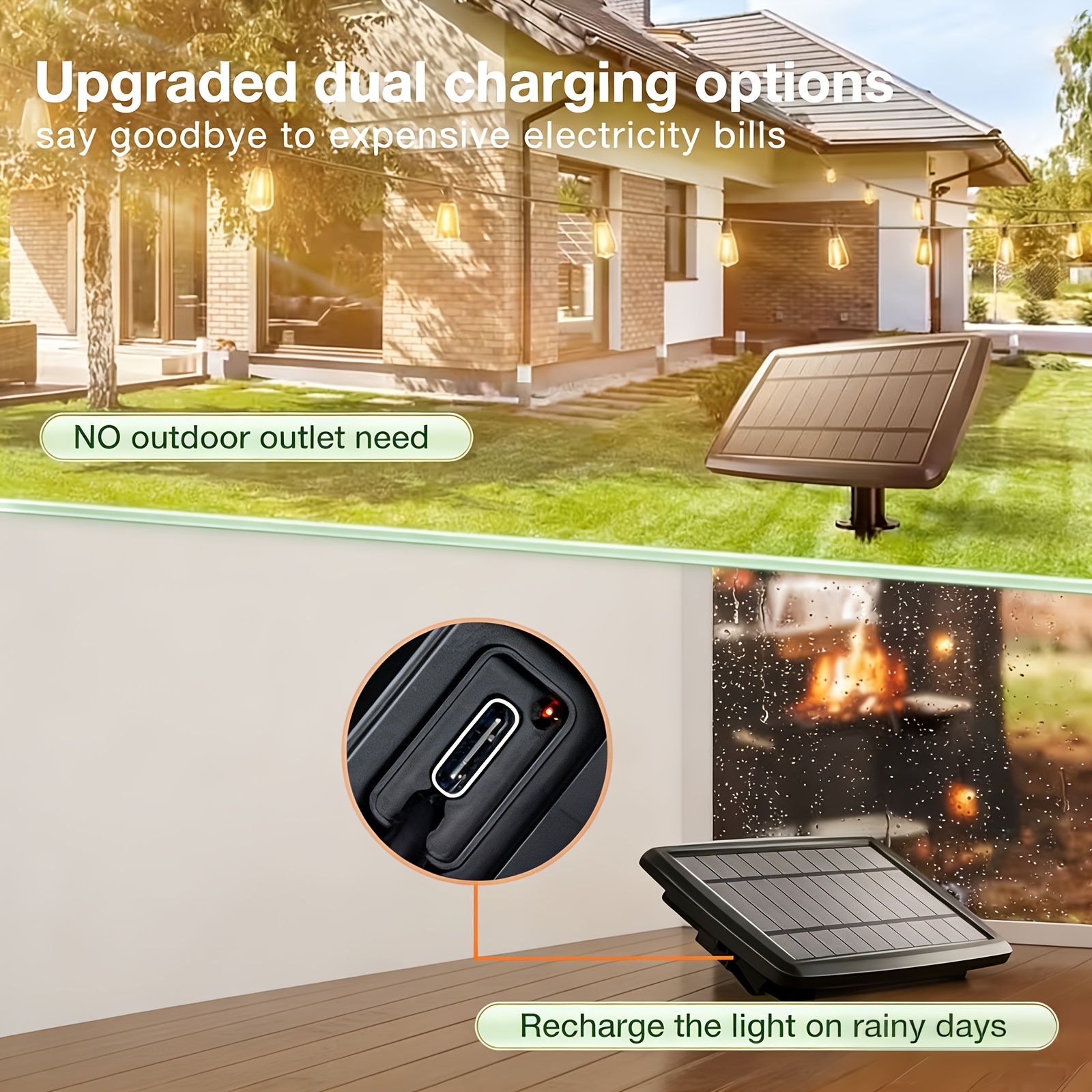 Solar Lights Outdoor, 100ft Pa - Outdoor Camping Tent บทวิจารณ์และราคา