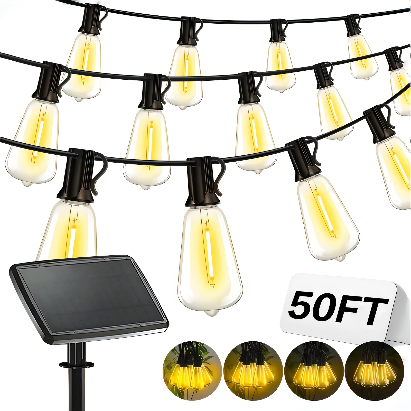 Solar Lights Outdoor, 100ft Pa - Outdoor Camping Tent บทวิจารณ์และราคา