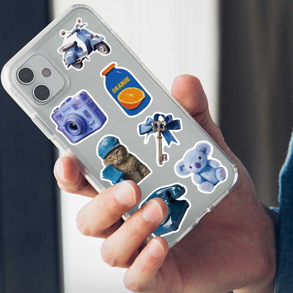50PCS Blue Ins Style Cartoon B - Bear Canister บทวิจารณ์และราคา
