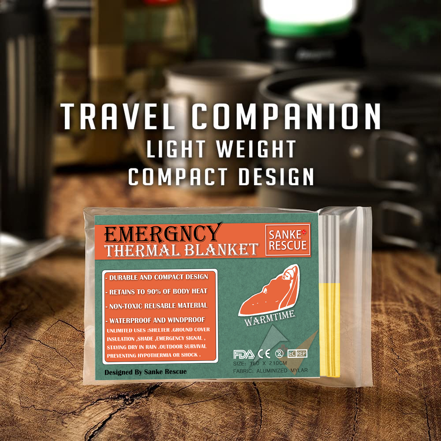 Emergency Blanket Outdoor Surv - First Aid Kit Camping บทวิจารณ์และราคา