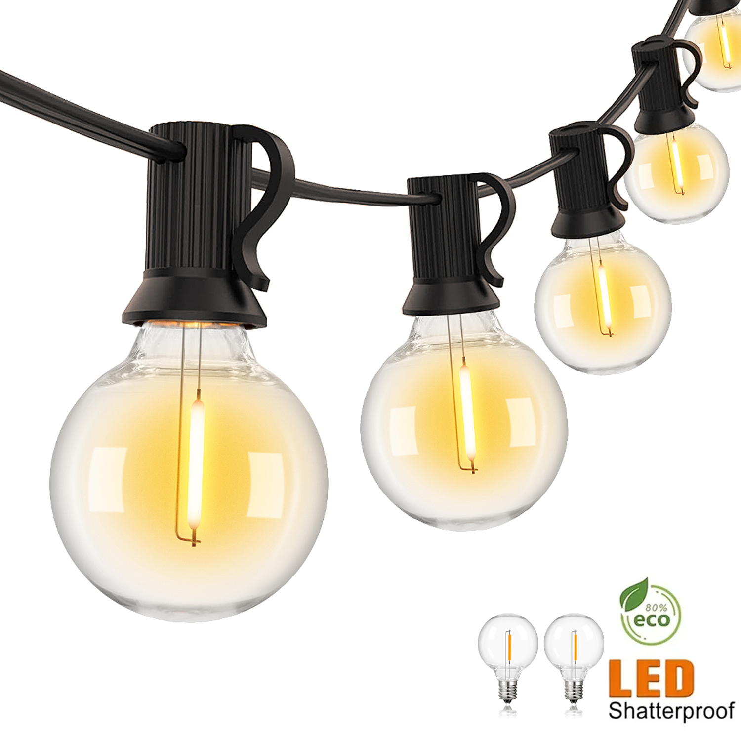 G40 Outdoor Garland String Lig - Outdoor Camping Lights String บทวิจารณ์และราคา