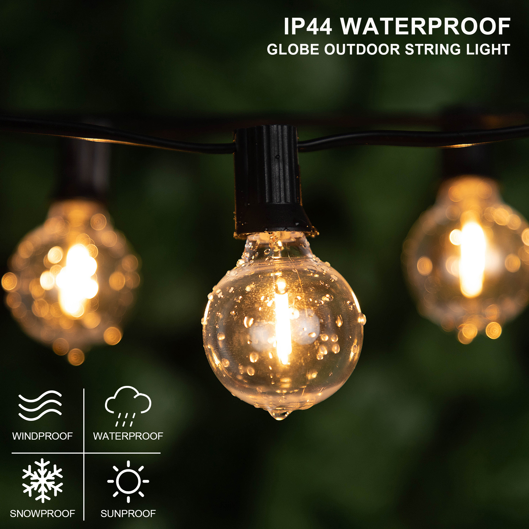 G40 Outdoor Garland String Lig - Outdoor Camping Lights String บทวิจารณ์และราคา
