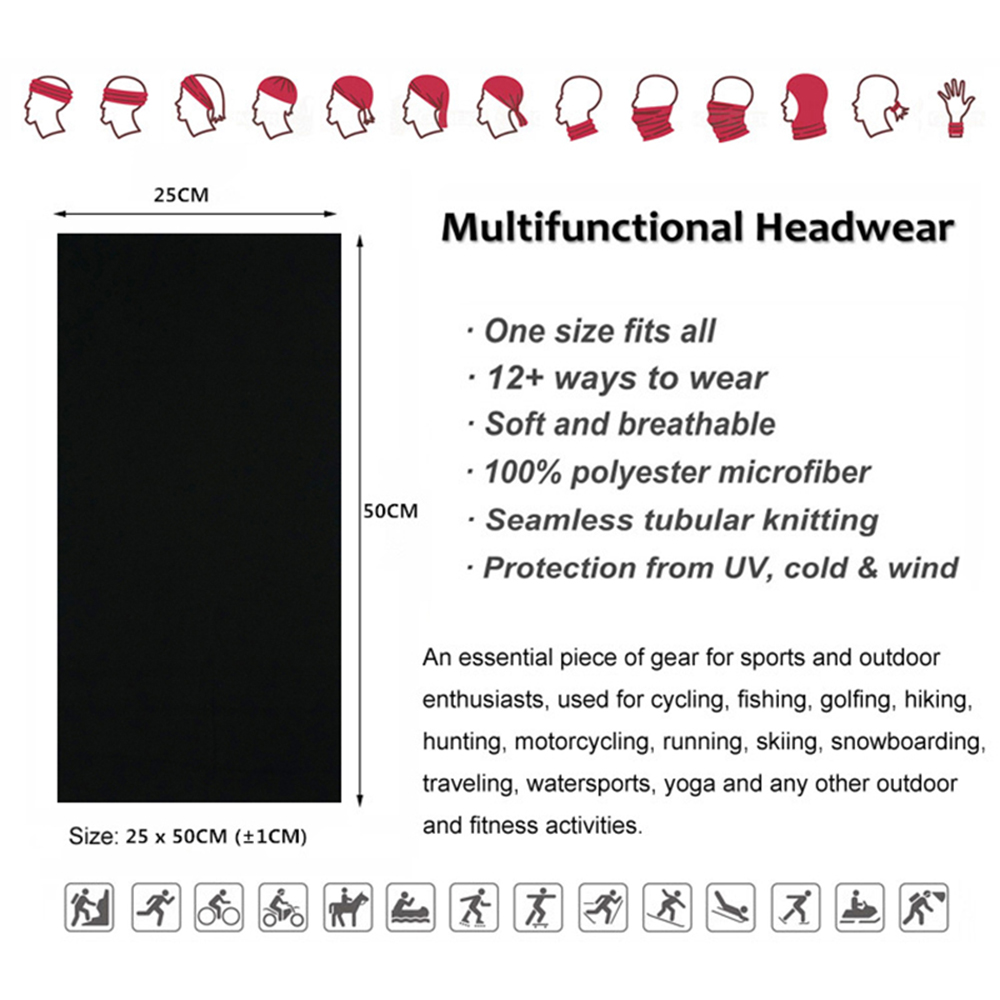 Seamless Solid Color Bandanas  - Outdoor Camping Awning บทวิจารณ์และราคา