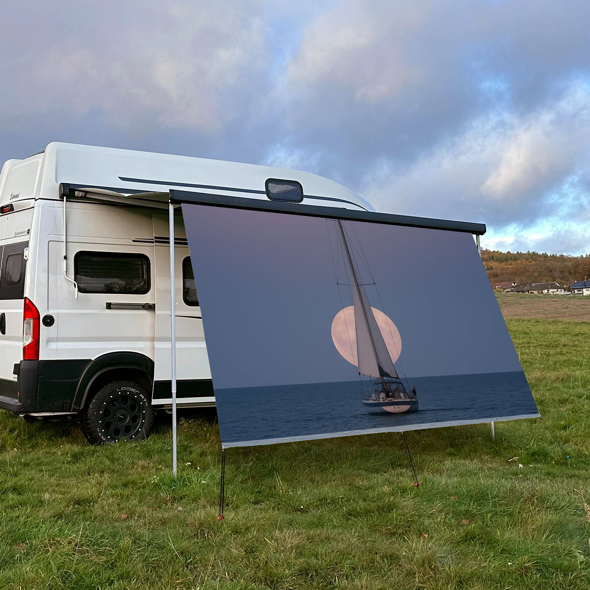 Custom Pattern UV Resistant Fo - Outdoor Camping Awning บทวิจารณ์และราคา