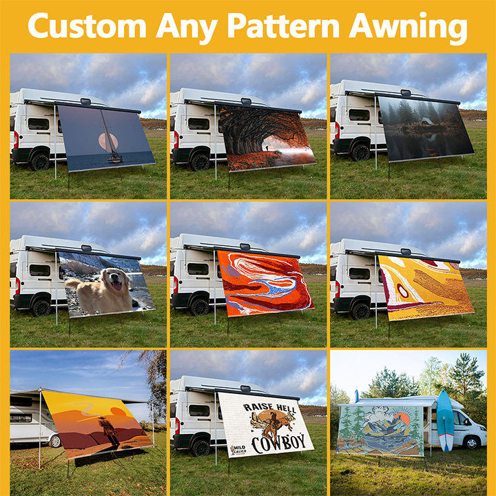 Custom Pattern UV Resistant Fo - Outdoor Camping Awning บทวิจารณ์และราคา