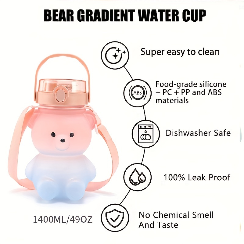 1pc Cute Bear Water Bottle BPA - Bear Canister บทวิจารณ์และราคา