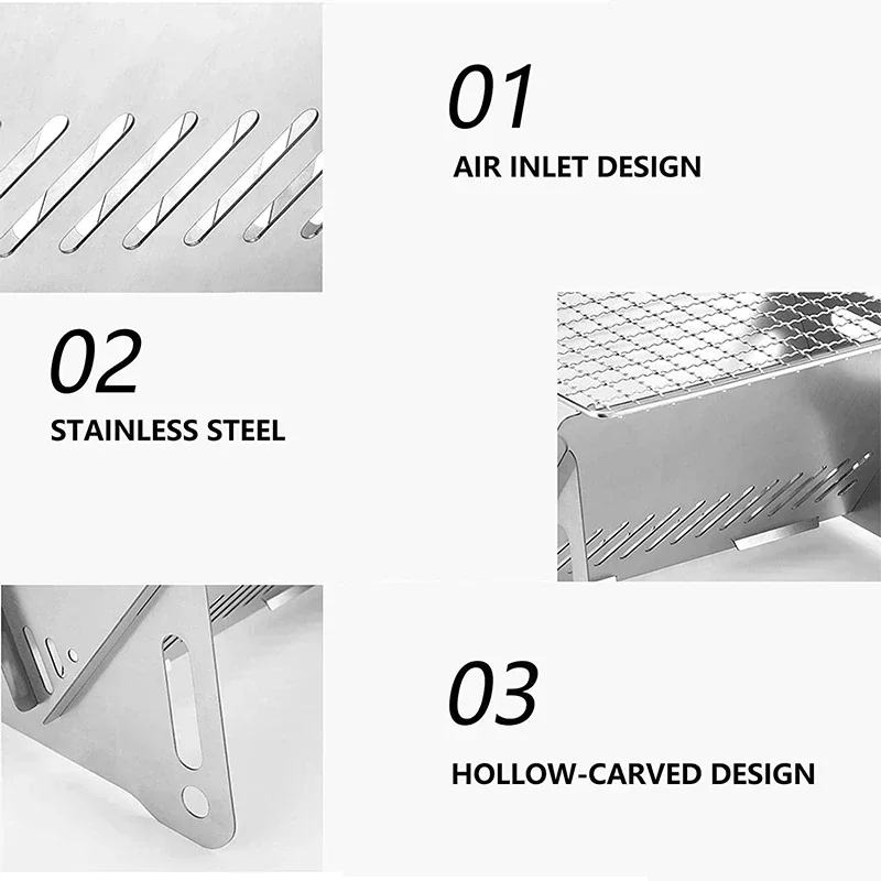 Portable Folding Barbecue Gril - Outdoor Camping Gas Heater บทวิจารณ์และราคา